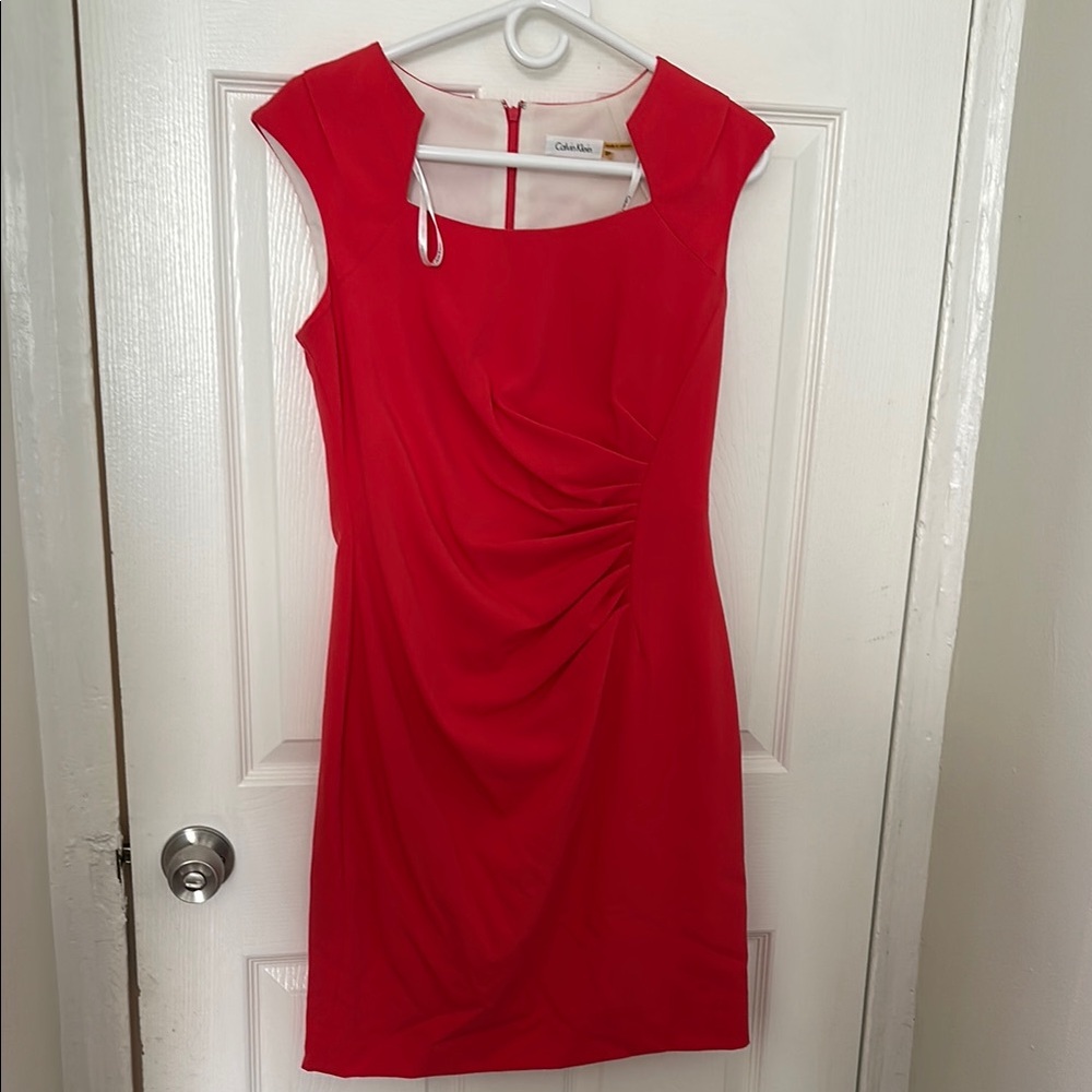 Charming Red Calvin Klein Dress